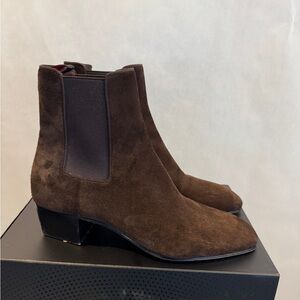 Christian Louboutin Brown Suede Chelsea Boots